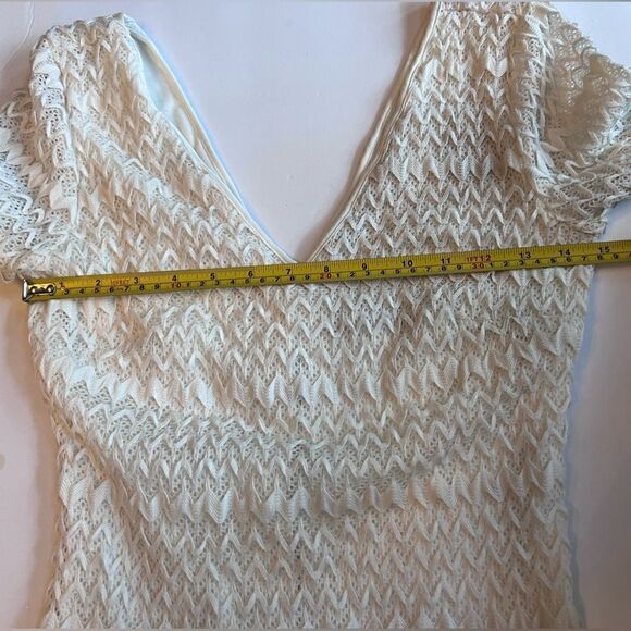 Guess Dress Bodycon Women’s Sz 8 White Y2K Lace - Picture 3 of 10